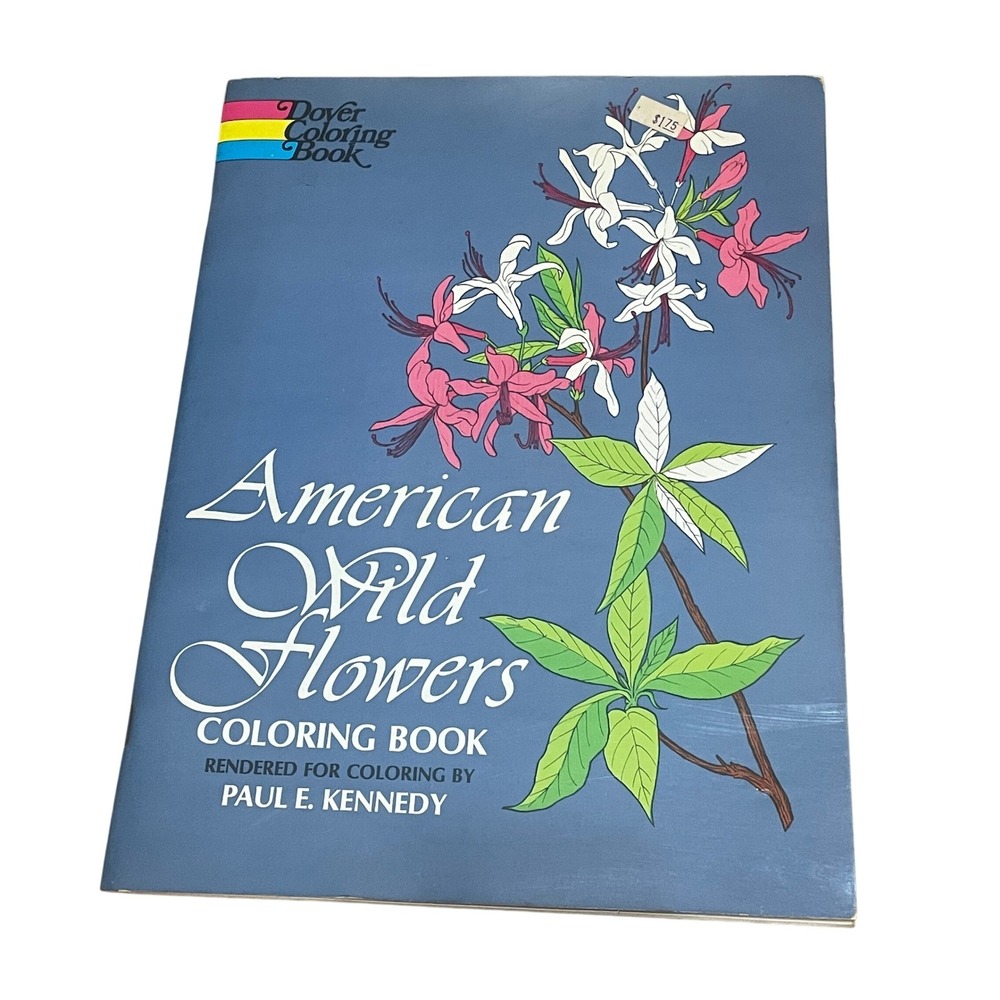 Vintage 1971 American Wild Flowers Coloring Book Paul E Kennedy Dover Botany